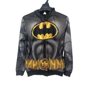 Batman DC Comics Full Zip Hoodie Graphic Armor Print Y2K Streetwear Geek Size M